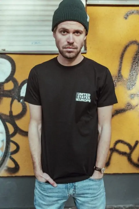 T-Shirt bold united states of europe schwarz/weiß total