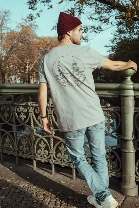 T-Shirt bold OBERBAUM grey black mood