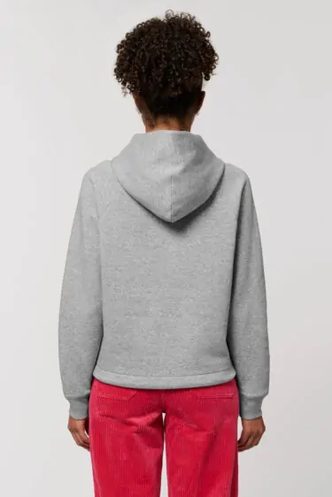 AESTHETIKA HOODIE CROPPED LA FORCE FEMININE mini grey black back
