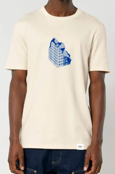 ästhetika T-Shirt - PLATTENBERG natur/blau Vorderseite