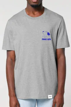 ästhetika T-Shirt - FUCK AFD Mini grey/blue Front