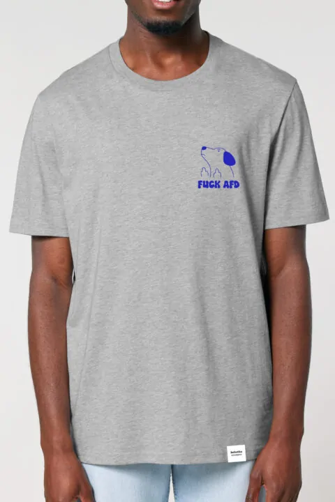 ästhetika T-Shirt - FUCK AFD Mini grey/blue Front