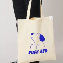ästhetika Gym Bag - FUCK AFD natur/blau