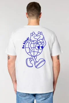 ästhetika T-Shirt BE KIND! white/blue back