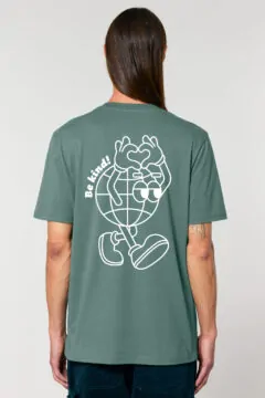 ästhetika T-Shirt – BE KIND! green bay/white back