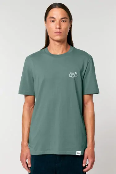 ästhetika T-Shirt – BE KIND! green bay/white front