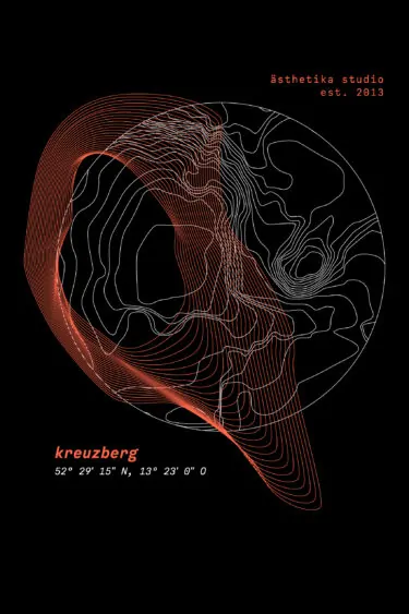 ästhetika KREUZBERG 61 Motiv schwarz/orange/weiß