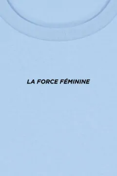 ästhetika Frauen T-Shirt - LA FORCE FÉMININE MINI hellblau/schwarz Aufdruck Detail