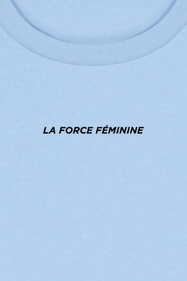 ästhetika Frauen T-Shirt - LA FORCE FÉMININE MINI hellblau/schwarz Aufdruck Detail
