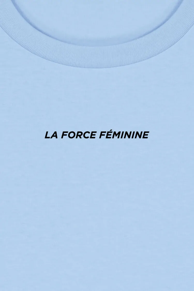 ästhetika Frauen T-Shirt - LA FORCE FÉMININE MINI blue soul/black print detail