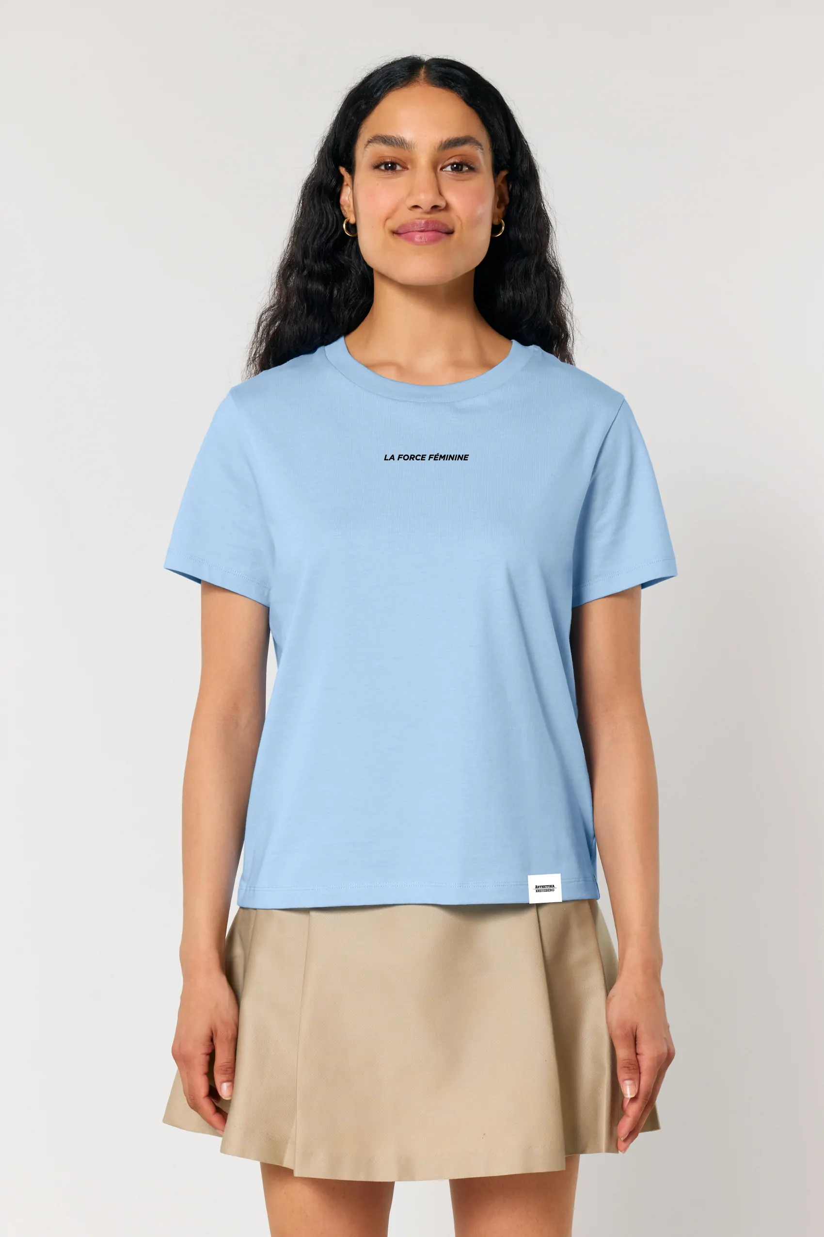 ästhetika Frauen T-Shirt - LA FORCE FÉMININEMINI blue soul/black front