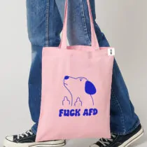 ästhetika Jutebeute - FUCK AFD rosa/blau