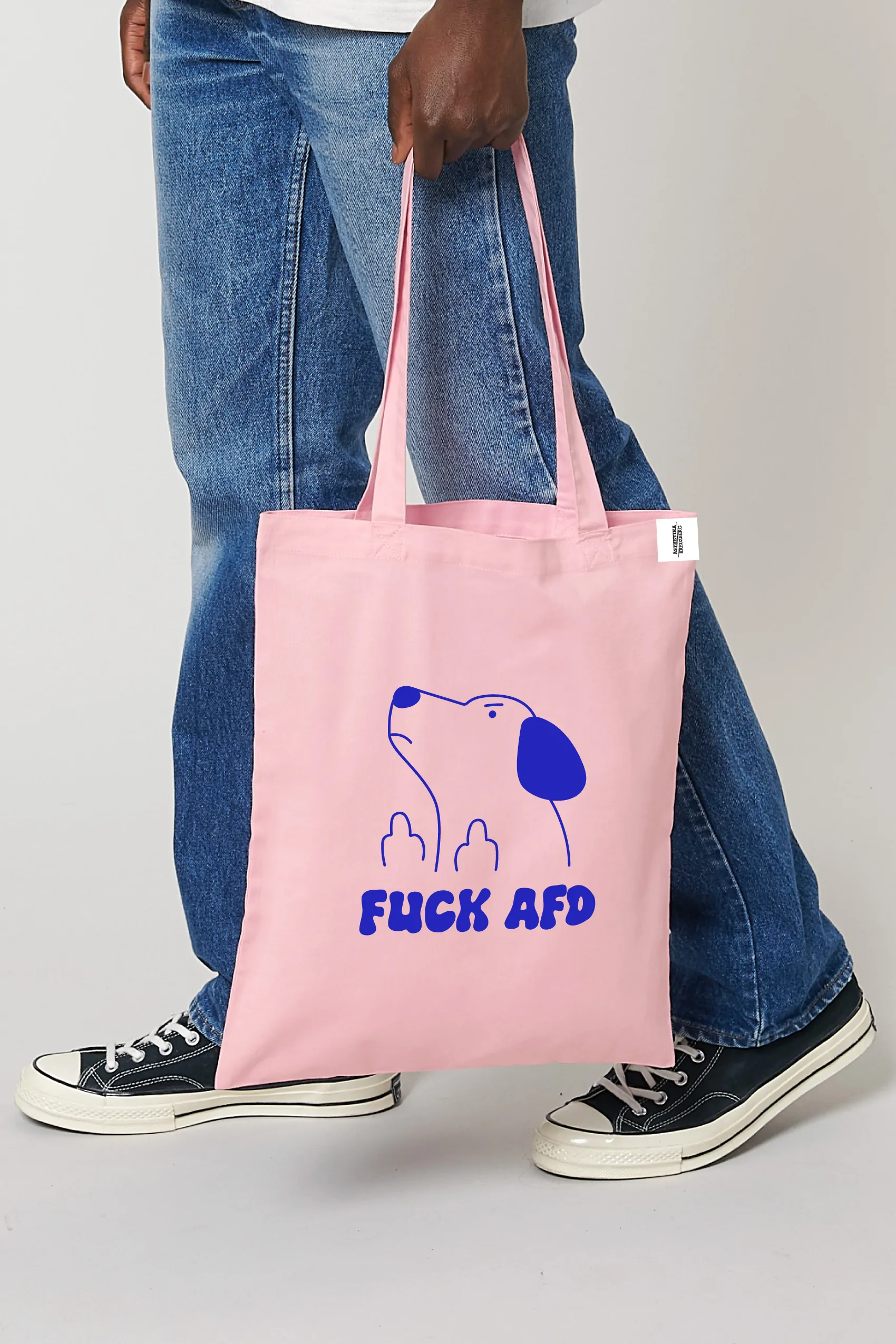 ästhetika Jutebeute - FUCK AFD rosa/blau