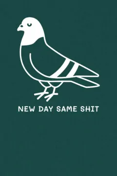 ästhetika Kids Sweatshirt - NEW DAY SAME SHIT glasiertes grün/weiß Motiv