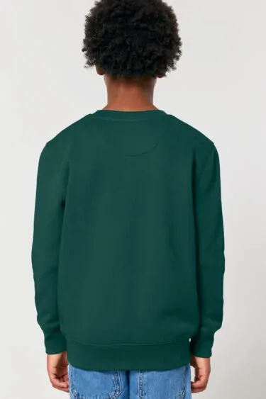 ästhetika Kids Sweatshirt - NEW DAY SAME SHIT glazed green/white back