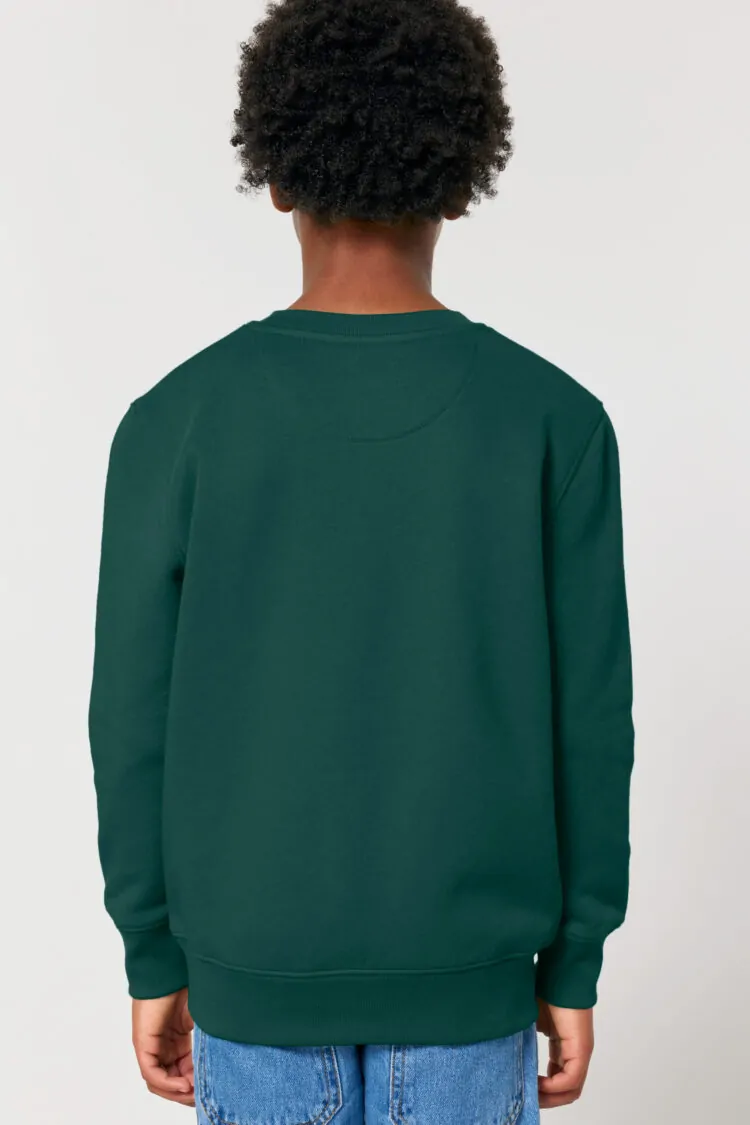 ästhetika Kids Sweatshirt - NEW DAY SAME SHIT glasiertes grün/weiß Rückseite