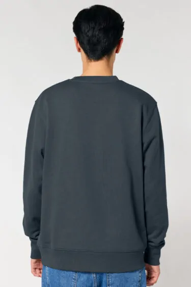 ästhetika Sweatshirt – NEW DAY SAME SHIT ink grey/white back