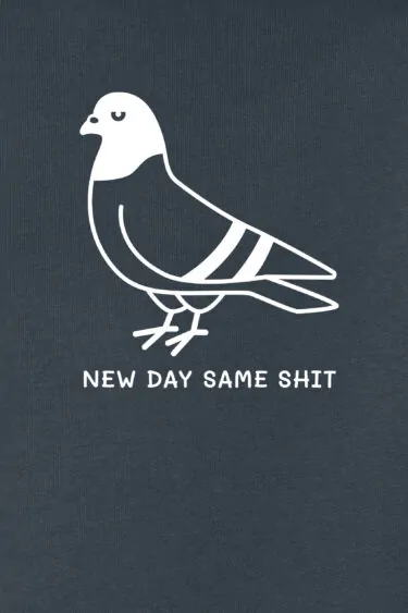 ästhetika Sweatshirt – NEW DAY SAME SHIT ink grey/white motif