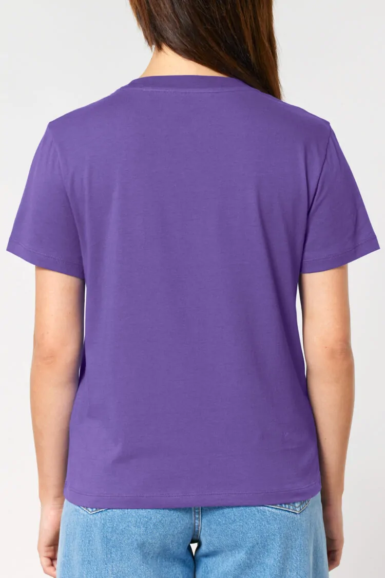 ästhetika T-Shirt W - DESTROY THE PATRIARCHY purple/fresh green/black Back