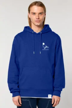 ästhetika Hoodie - NEW DAY SAME SHIT worker blue/white Front