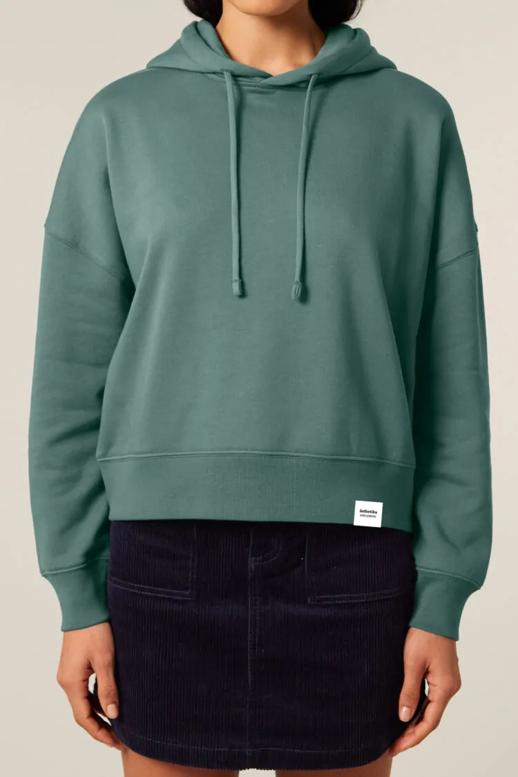 aesthetika Hoodie W - BASIC buchtgrün Vorderseite