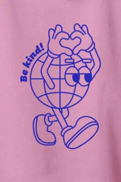 ästhetika Hoodie W - BE KIND pink/blau Motiv