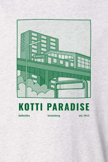 T-Shirt - KOTTI PARADISE cool grey/green Motif