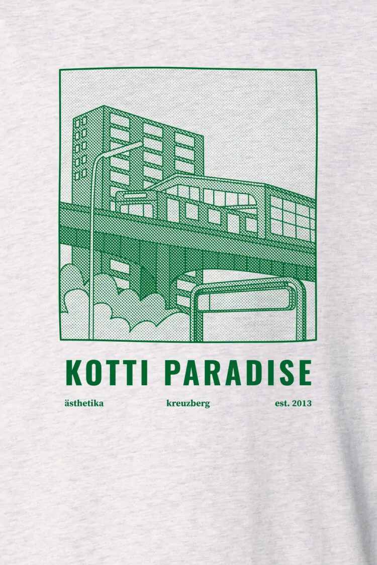 T-Shirt - KOTTI PARADISE cool grey/green Motif