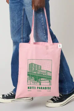 ästhetika Jutebeutel - KOTTI PARADISE rosa/green