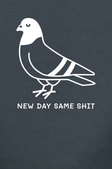ästhetika Hoodie W - NEW DAY SAME SHIT ink grey/white Motif