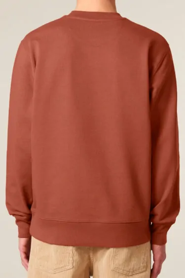 ästhetika Sweatshirt - DER HIRSCH erdrot/schwarz Rückseite