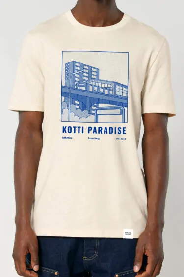 ästhetika T-Shirt - KOTTI PARADISE natur/blau Vorderseite