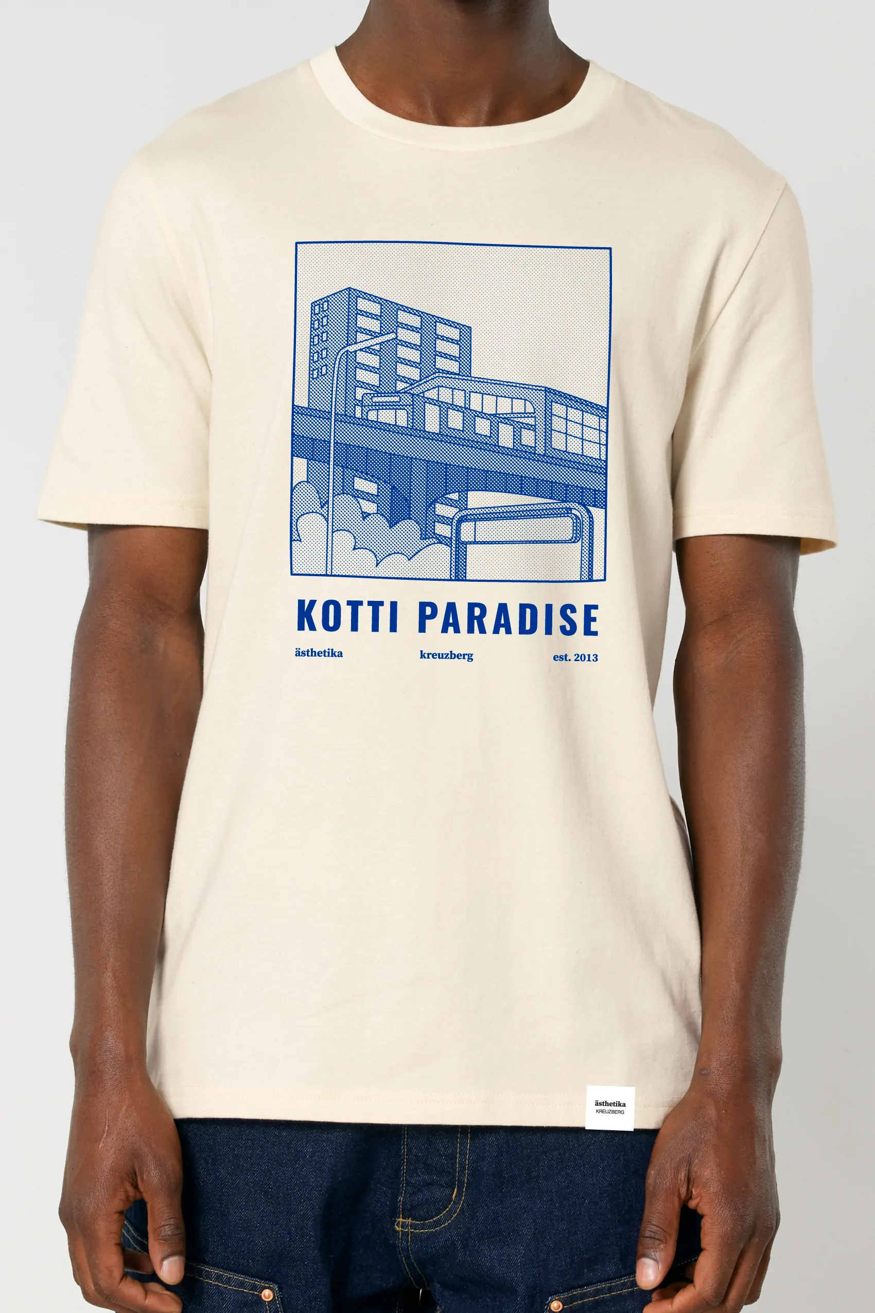 ästhetika T-Shirt - KOTTI PARADISE raw/blue Front