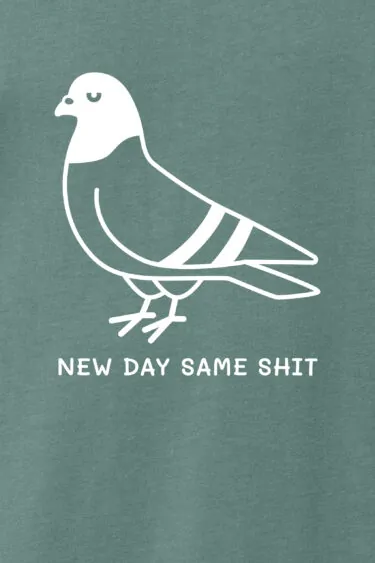 ästhetika T-Shirt – NEW DAY SAME SHIT green bay/white Motif