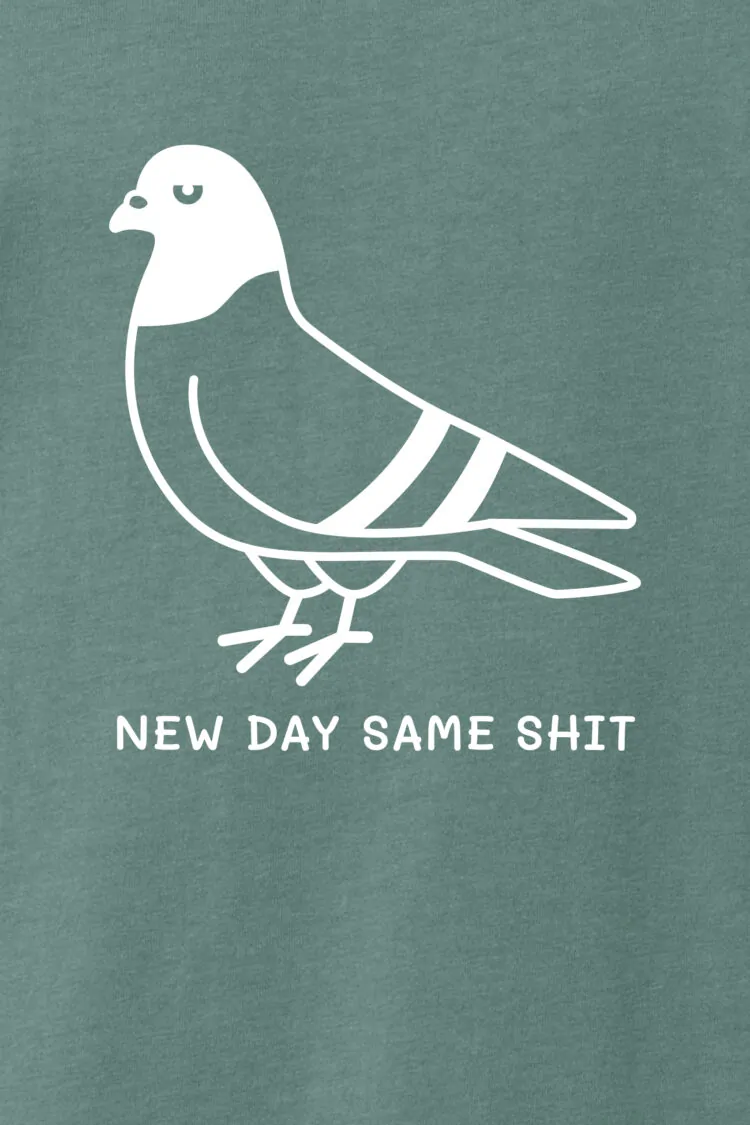 ästhetika T-Shirt – NEW DAY SAME SHIT green bay/white Motif