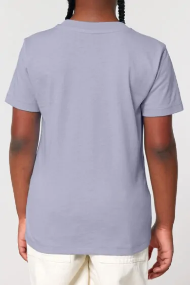 ästhetika Kinder T-Shirt - DESTROY THE PATRIARCHY lavendel/frisches grün/schwarz Rückseite