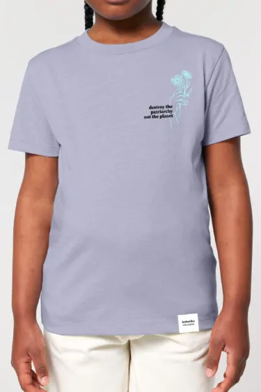 ästhetika Kids T-Shirt - DESTROY THE PATRIARCHY lavender/fresh green/black Front