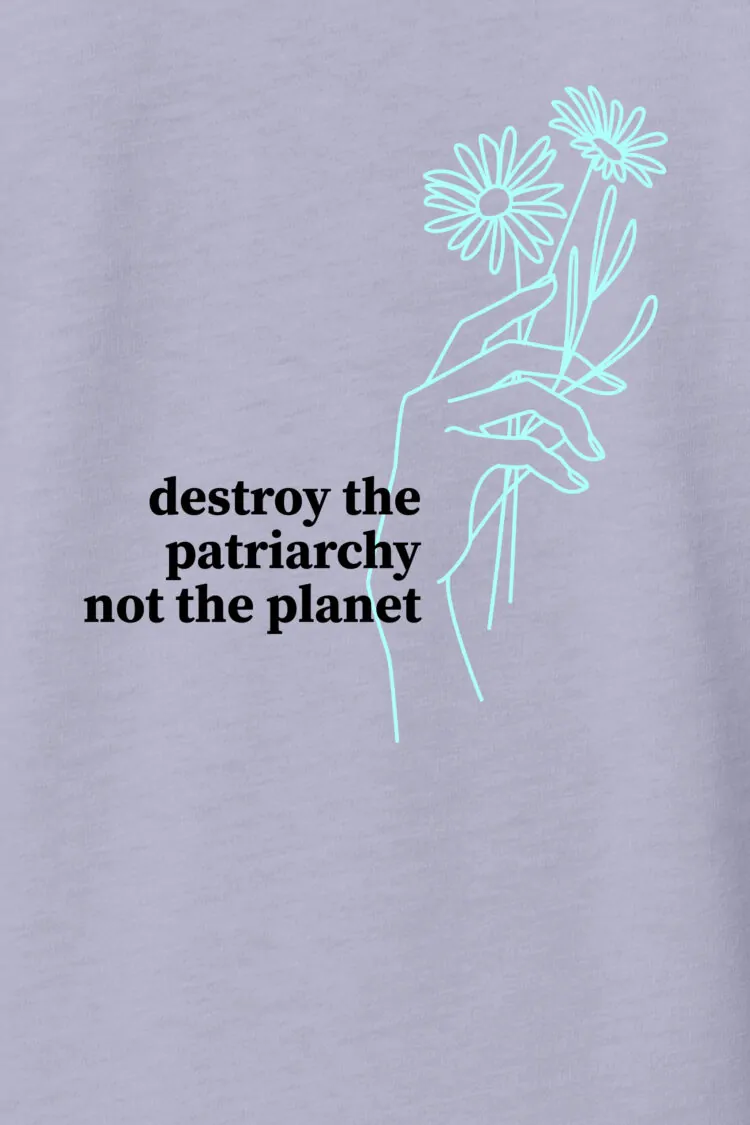 ästhetika Kids T-Shirt - DESTROY THE PATRIARCHY lavender/fresh green/black Motif