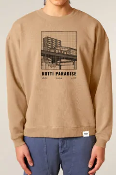 ästhetika Sweater Oersize - KOTTI PARADISE vintage latte/schwarz Vorderseite