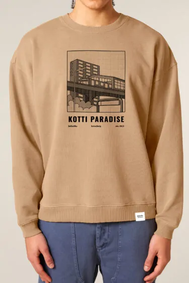 ästhetika Sweatshirt Oversize - KOTTI PARADIESE vintage latte/black Front