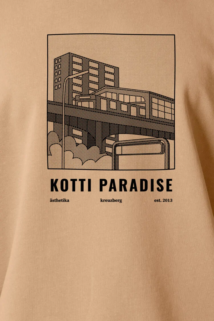 ästhetika Sweatshirt Oversize - KOTTI PARADIESE vintage latte/black Motif