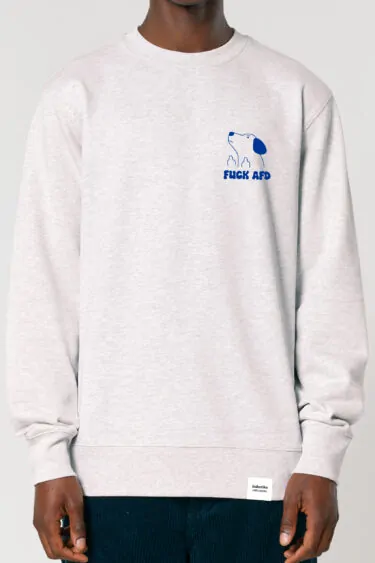 ästhetika Sweatshirt – FUCK AFD cool grey/blue Front