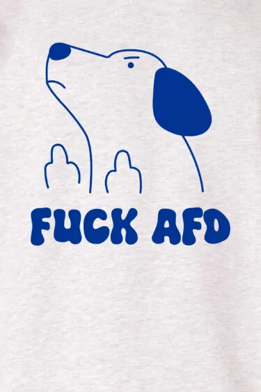 ästhetika Sweatshirt - FUCK AFD cool grau/blau Motiv