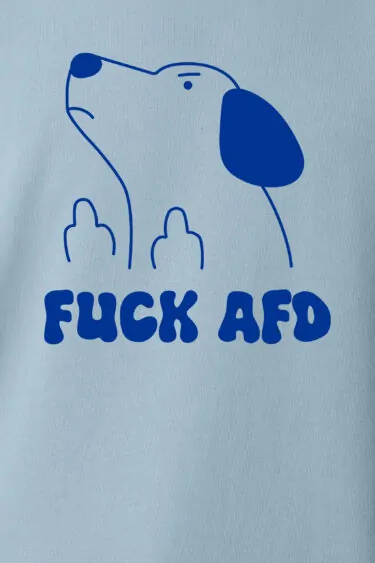 ästhetika Sweatshirt Oversize - FUCK AFD vintage ice blue/blue Motif