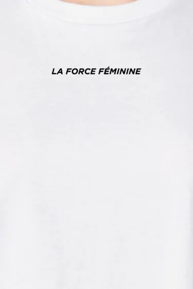 ästhetika T-Shirt Cropped - LA FORCE FÉMINIE white/black Motif