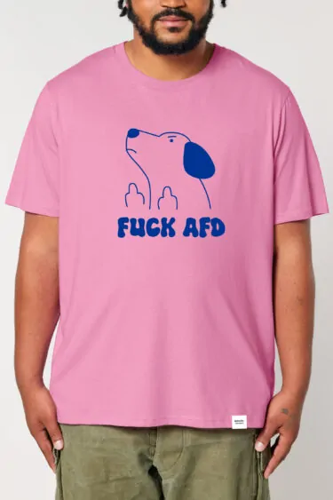 ästhetika T-Shirt - FUCK AFD pink/blue Vorderseite Mann