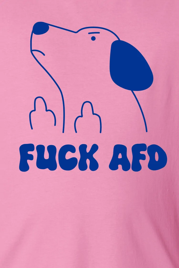 ästhetika T-Shirt - FUCK AFD pink/blue Motiv