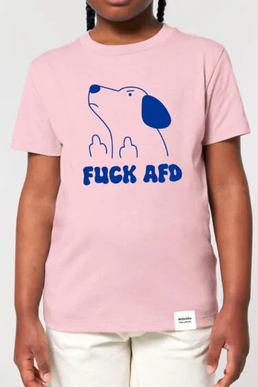 ästhetika Kinder T-Shirt - FUCK AFD rosa/blau Vorderseite
