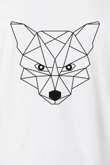 ästhetika T-Shirt - TINY FOX white/black Motif