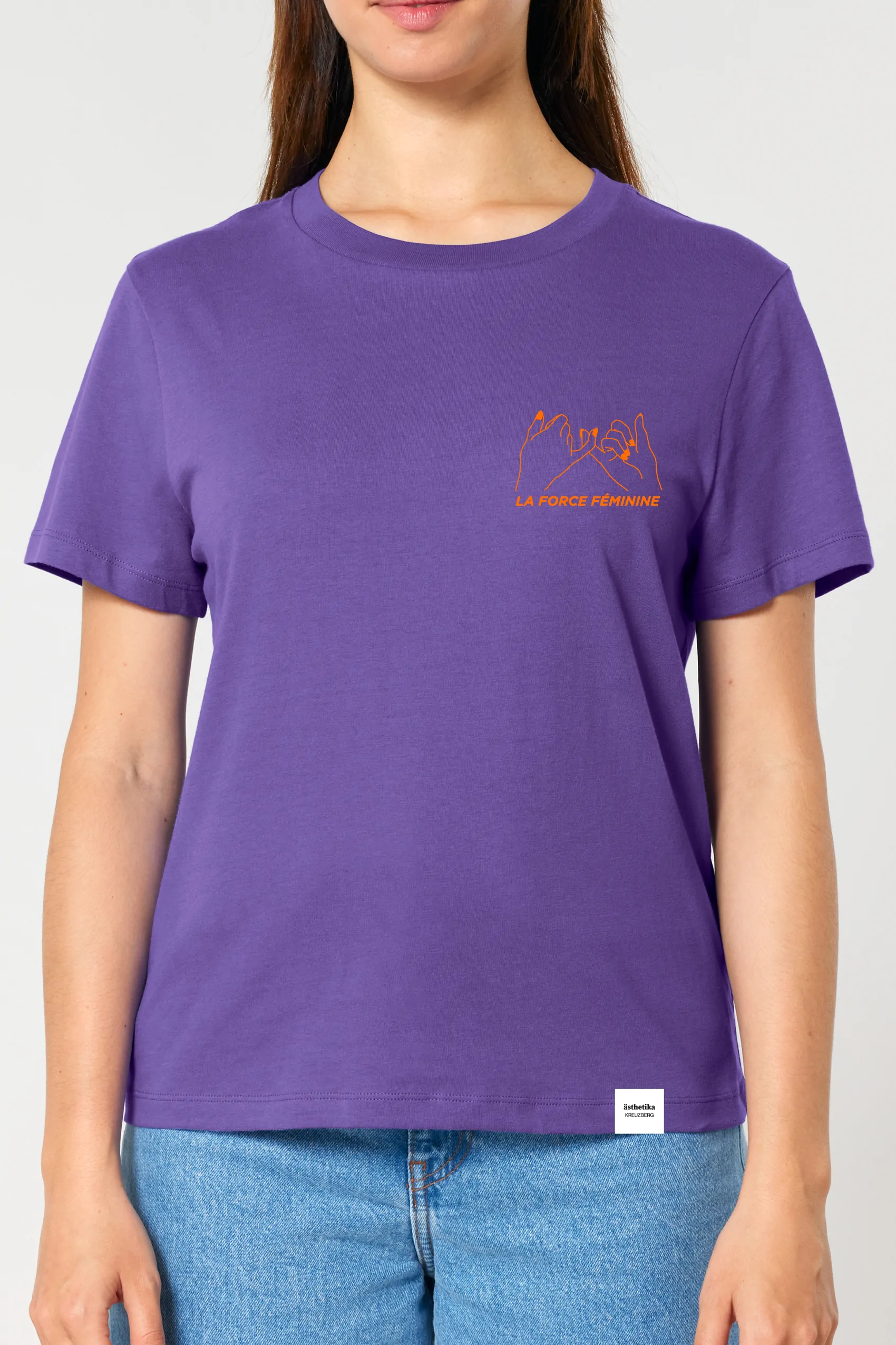 Women T-Shirt – LA FORCE FÉMININE purple/orange Front